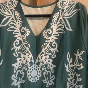 Green tailored maxi dress -NWOT